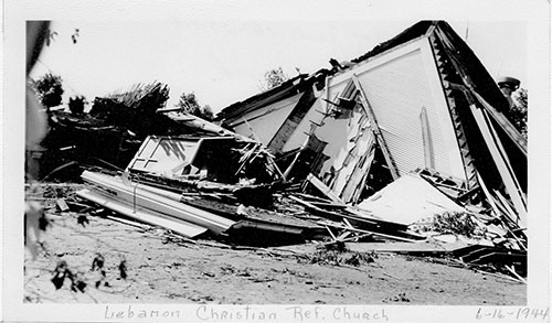 Church after 1944 tornado struck